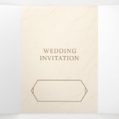 オリジナル トライフォールド レター フォールド インビテーション, サイズ: 5" x  三つ折り招待状 (内部中)