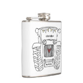 オリジナル トラクター カントリー ウェディング ギフト フラスク (右)