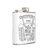 オリジナル トラクター カントリー ウェディング ギフト フラスク (右)