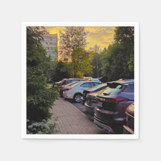 オリジナル トワイライト アーバン ムード カクテル ペーパー ナプキン スタンダードカクテルナプキン