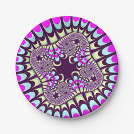 オリジナル ネイティブ ペイント フラワー ペーパー プレート