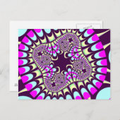 オリジナル ネイティブ ペイント 花 ポストカード (正面/裏面)