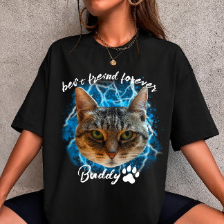 オリジナル ネコ ペット 写真 カスタム 90年代 Tシャツ