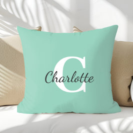 オリジナル ネーム カスタム ミニマル モノグラム クッション