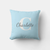 オリジナル ネーム カスタム ミニマル モノグラム クッション (正面)