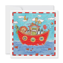 オリジナル ノアの箱舟 誕生日招待状