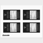 オリジナル ハチミツ 栄養成分ラベル 長方形シール (シート)