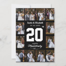 オリジナル ハッピーアニバーサリー 12枚の写真を飾る コラージュ シーズンカード