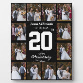 オリジナル ハッピーアニバーサリー 12枚の写真を飾れるフォトコラージュ フォトプラーク (正面)