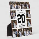 オリジナル ハッピーアニバーサリー 12枚の写真 コラージュ フォトプラーク (側面)