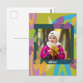 オリジナル ハッピーバースデー フォト 幼児 カラフル ポストカード (正面/裏面)
