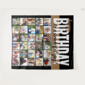 オリジナル ハッピーバースデー 30 フォト コラージュ タペストリー (正面(横))