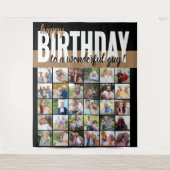 オリジナル ハッピーバースデー 30 フォト コラージュ タペストリー (正面)