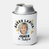 オリジナル ハッピー バチェロレッテパーティー 花婿の顔写真 缶クーラー (缶正面)