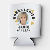 オリジナル ハッピー バチェロレッテパーティー 花婿の顔写真 缶クーラー (正面)