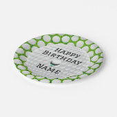 オリジナル ハッピー バースデー ゴルフ デザイン ペーパープレート (アングル)