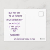 オリジナル ハッピー バースデー 風船 付 郵便はがき ポストカード (裏面)