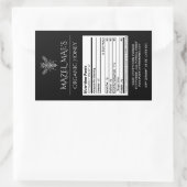 オリジナル ハニーの栄養成分ラベル 手作り 長方形シール (バッグ)