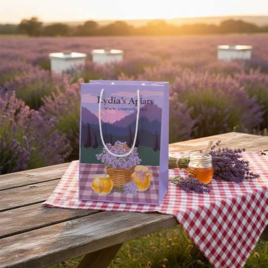 オリジナル ハニー＆ラベンダー ギフト ペーパー バッグ ミディアムペーパーバッグ