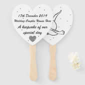 オリジナル ハンドヘルド ファン - 結婚記念品 (正面&裏面)