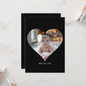 オリジナル ハート型 フォトデザイン カード (正面/裏面インサイチュ)