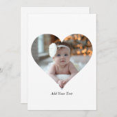 オリジナル ハート型 フォトデザイン シーズンカード (正面/裏面)