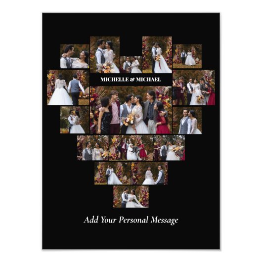 オリジナル ハート型 フォト コラージュを作成 (正面)