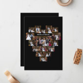 オリジナル ハート型 フォト コラージュを作成 ノートカード (正面/裏面インサイチュ)