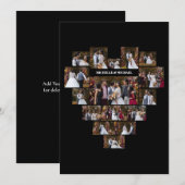 オリジナル ハート型 フォト コラージュを作成 ノートカード (正面/裏面)