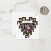 オリジナル ハート型 フォト コラージュを作成 ノートカード (正面/裏面インサイチュ)