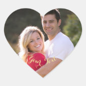 オリジナル ハート型 フォト ステッカー シート を作成する (正面)