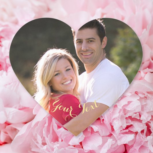 オリジナル ハート型 フォト ステッカー シート を作成する