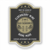 オリジナル ハーブ ワインラベル シール (正面)