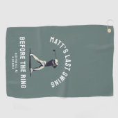 オリジナル バチェラーパーティー ゴルフ旅行 グルームズメン ゴルフタオル (横)