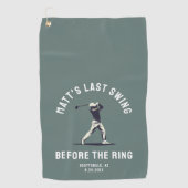 オリジナル バチェラーパーティー ゴルフ旅行 グルームズメン ゴルフタオル (正面)