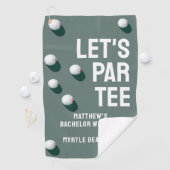 オリジナル バチェラーパーティ ゴルフ旅行 Let's Par Tee ゴルフタオル (インサイチュ)