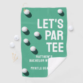 オリジナル バチェラーパーティ ゴルフ旅行 Let's Par Tee ゴルフタオル (インサイチュ)