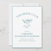 オリジナル バチェロレッテパーティー カクテル ソーシャル クラブ 招待状 (正面)