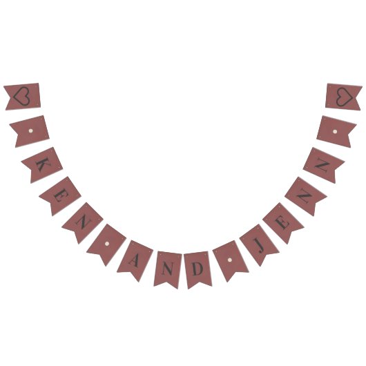 オリジナル バンティング バナー - ブラッシング シャンパン ウェディング (全)