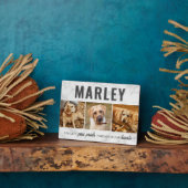 オリジナル・パウプリント・ペットメモリアル・フォトコラージュ フォトプラーク (側面)