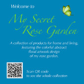 オリジナル パステルカラー 私の秘密のローズガーデン ウォールクロック