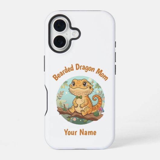 オリジナル ヒゲドラゴン ママ iPhoneケース iPhone 16ケース (裏面)