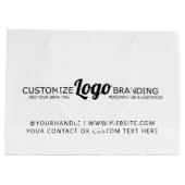 オリジナル ビジネス ロゴ カンパニー ラージペーパーバッグ (裏面)