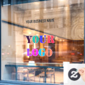 オリジナル ビジネス ロゴ テキスト プロモーション ウィンドウ クリング ウィンドウサイン (カフェ窓)