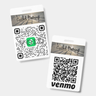 オリジナル ビジネス ロゴ デュアル ペイメント QR コード バッジ