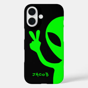 オリジナル ピースサイン ぺこぺこ エイリアン iPhone 16ケース