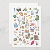 オリジナル ピーターうさぎ 招待状カード 招待状 (正面/裏面)