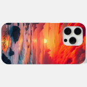 オリジナル ファイヤリー サンセット コーストライン - 海岸の崖 Case-Mate iPhoneケース (裏面 (横))