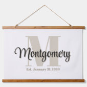 オリジナル ファミリー ネーム サイン ギフト アイデア 吊り下げ型タペストリー (正面)