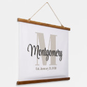 オリジナル ファミリー ネーム サイン 設立 ギフト アイデア 吊り下げ型タペストリー (傾斜あり)